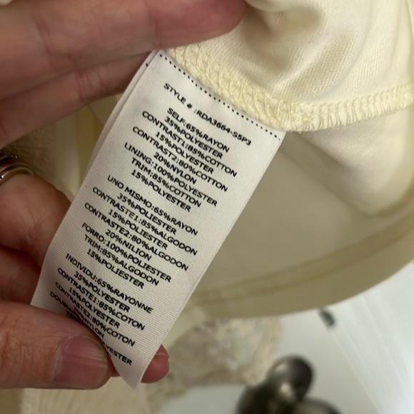 Altar'd State Pale Beige Crochet Knee-Length Sundress - Picture 5 of 6